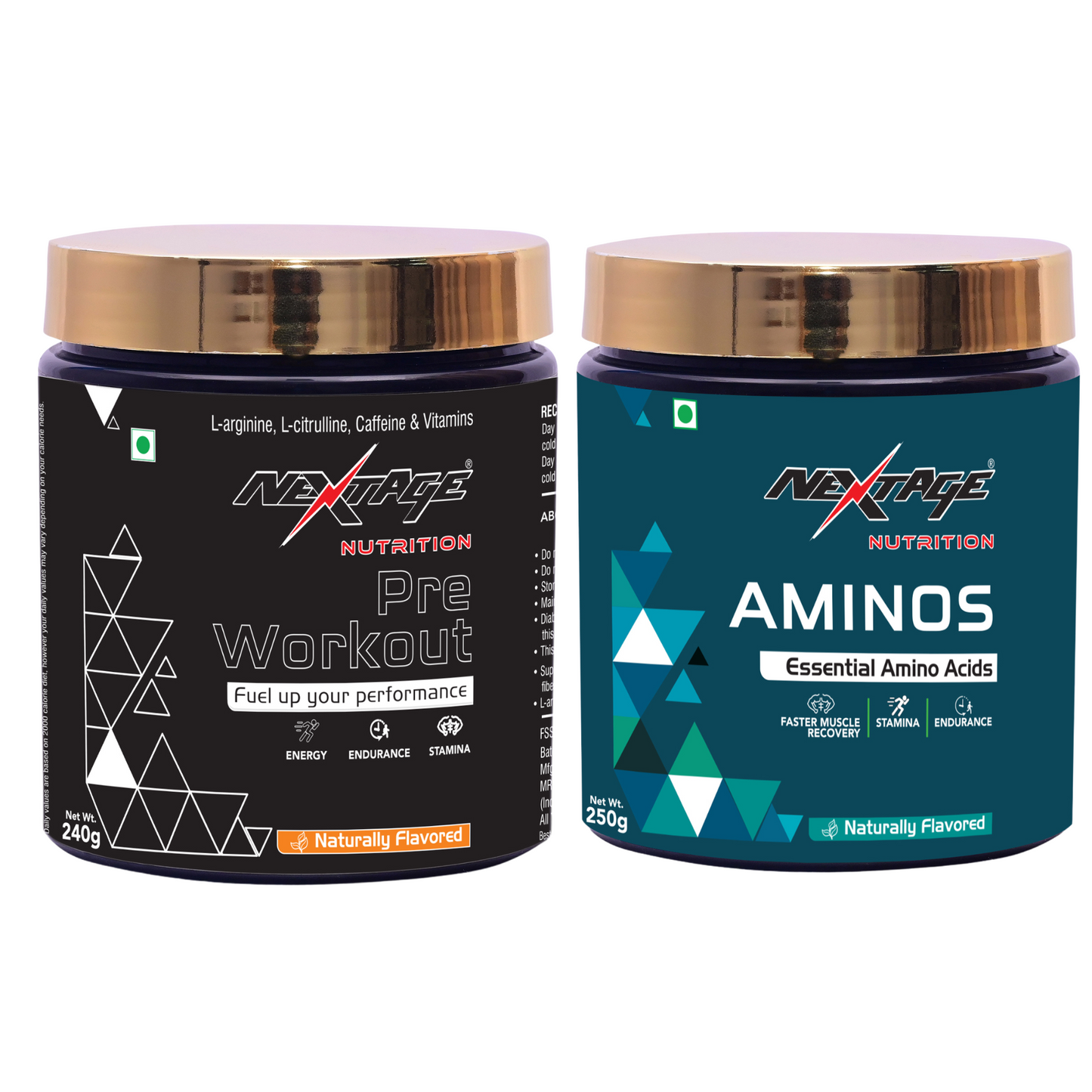 PREWORKOUT (240G) AND Aminos (240G)