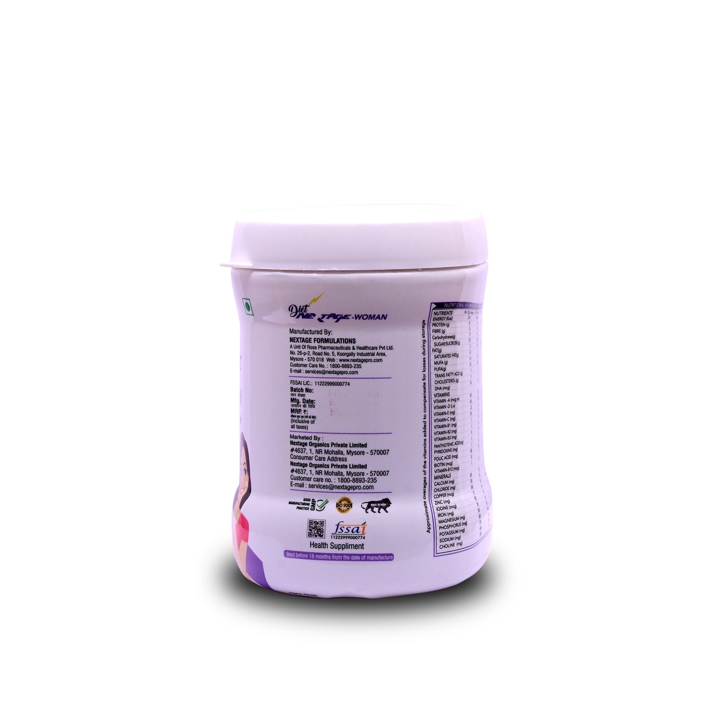 Diet Nextage Women Protein Powder with DHA & GLA | Dry Fruits Kesar Elaichi Flavour | Daily Nutrition, Strength & Immunity Support
