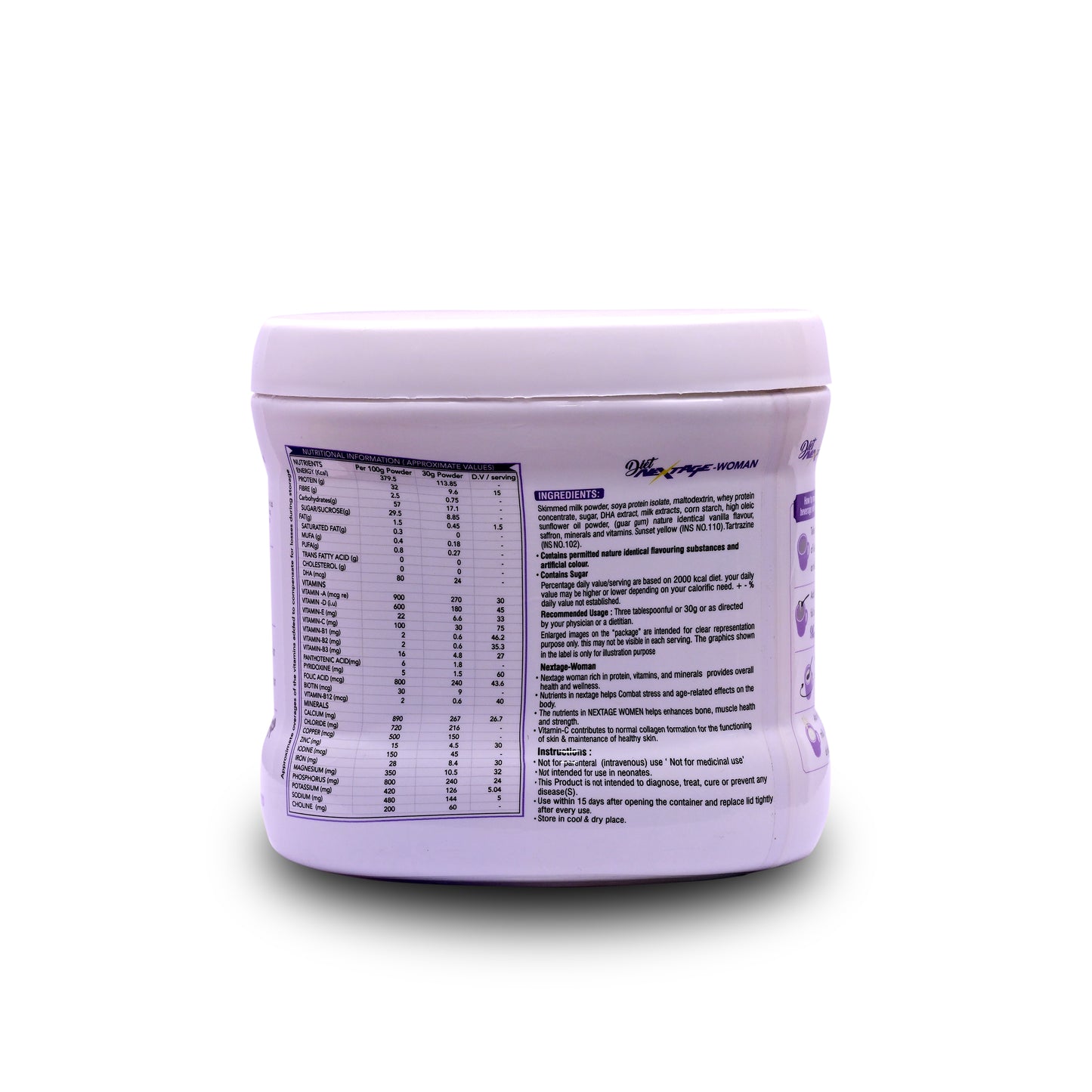 Diet Nextage Women Protein Powder with DHA & GLA | Dry Fruits Kesar Elaichi Flavour | Daily Nutrition, Strength & Immunity Support