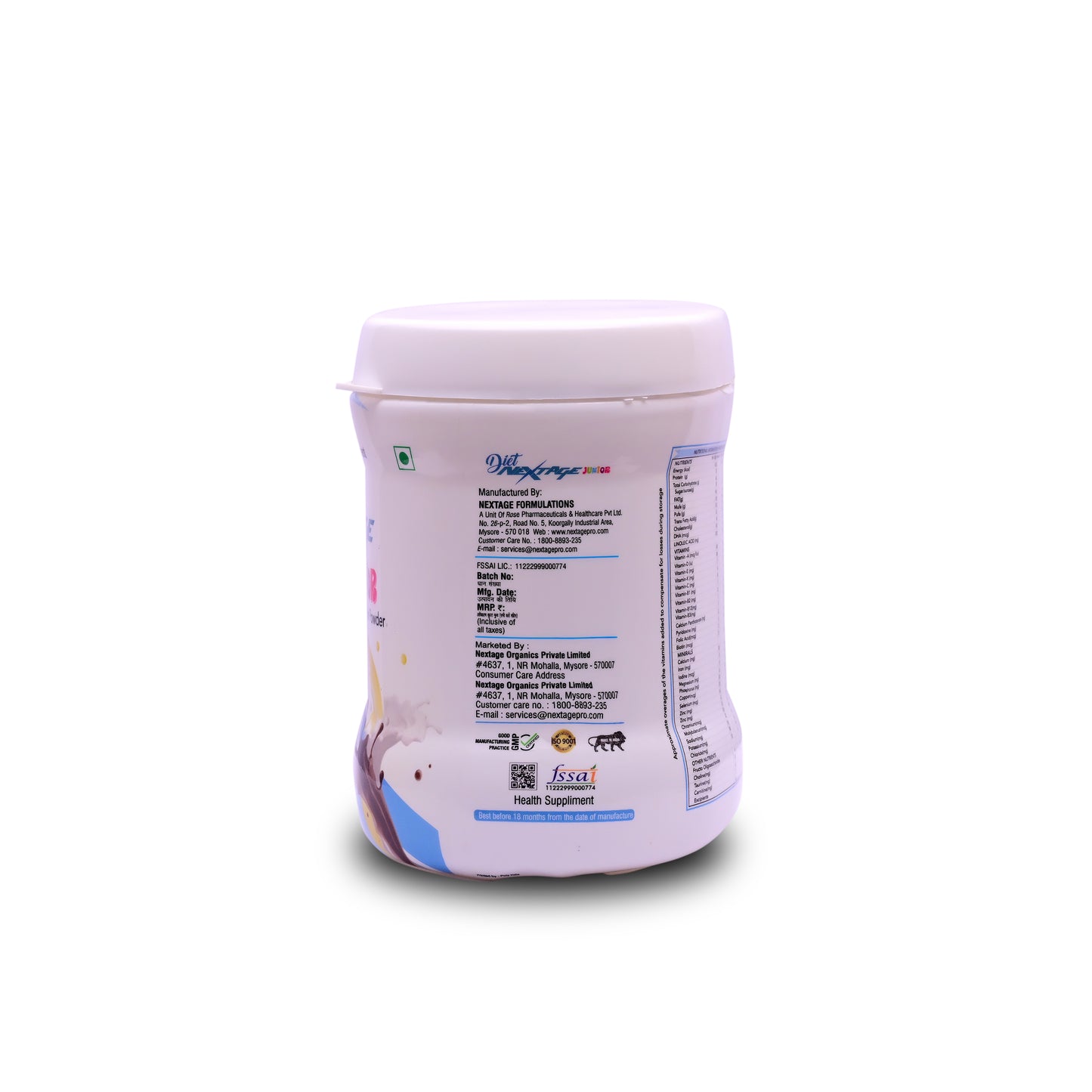 Diet Nextage Junior Protein Powder for Kids (2–15 Years) | Chocolate Flavour | Growth, Immunity & Brain Support