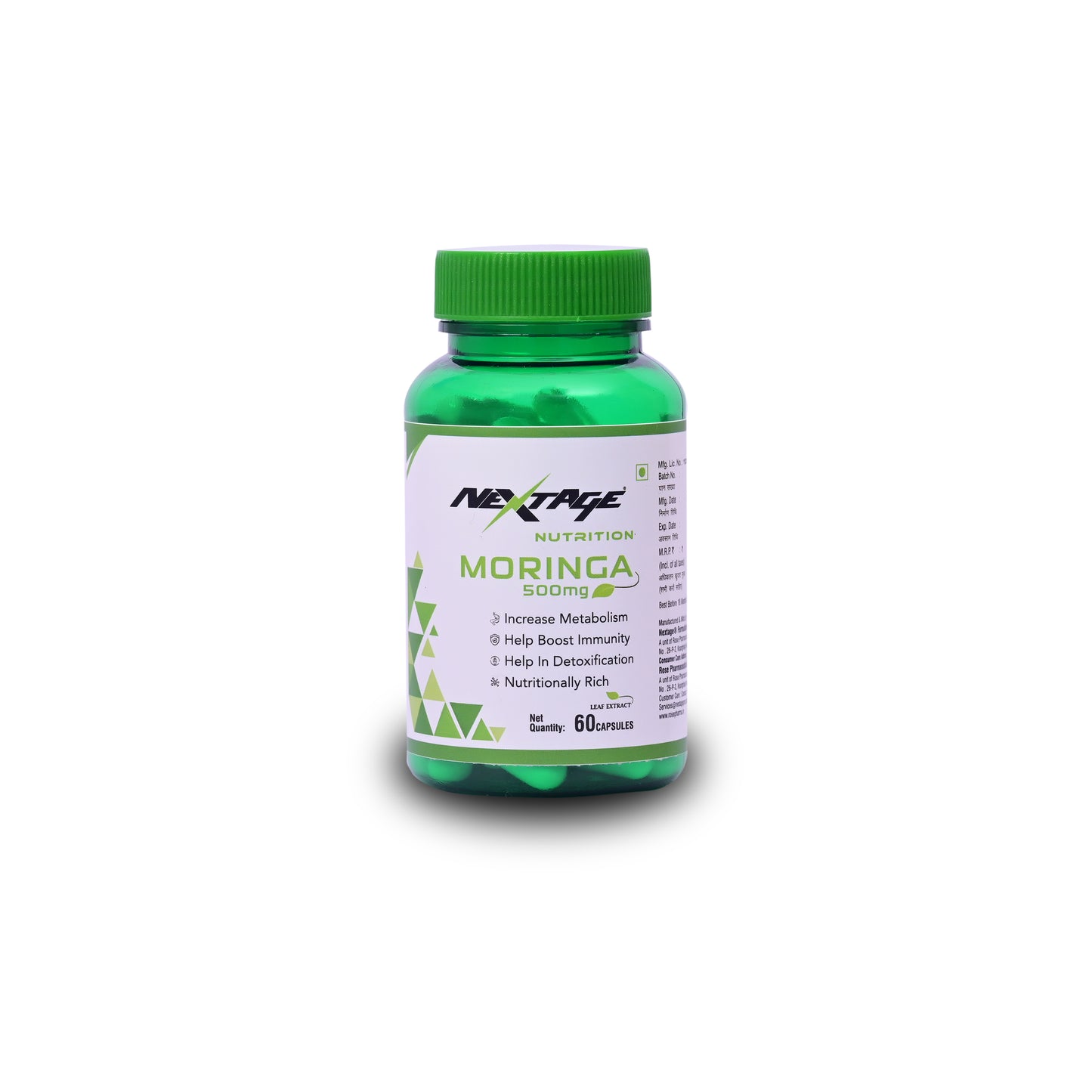 Nextage Nutrition Moringa Capsules for Immunity, Energy & Daily Wellness – 60 Capsules