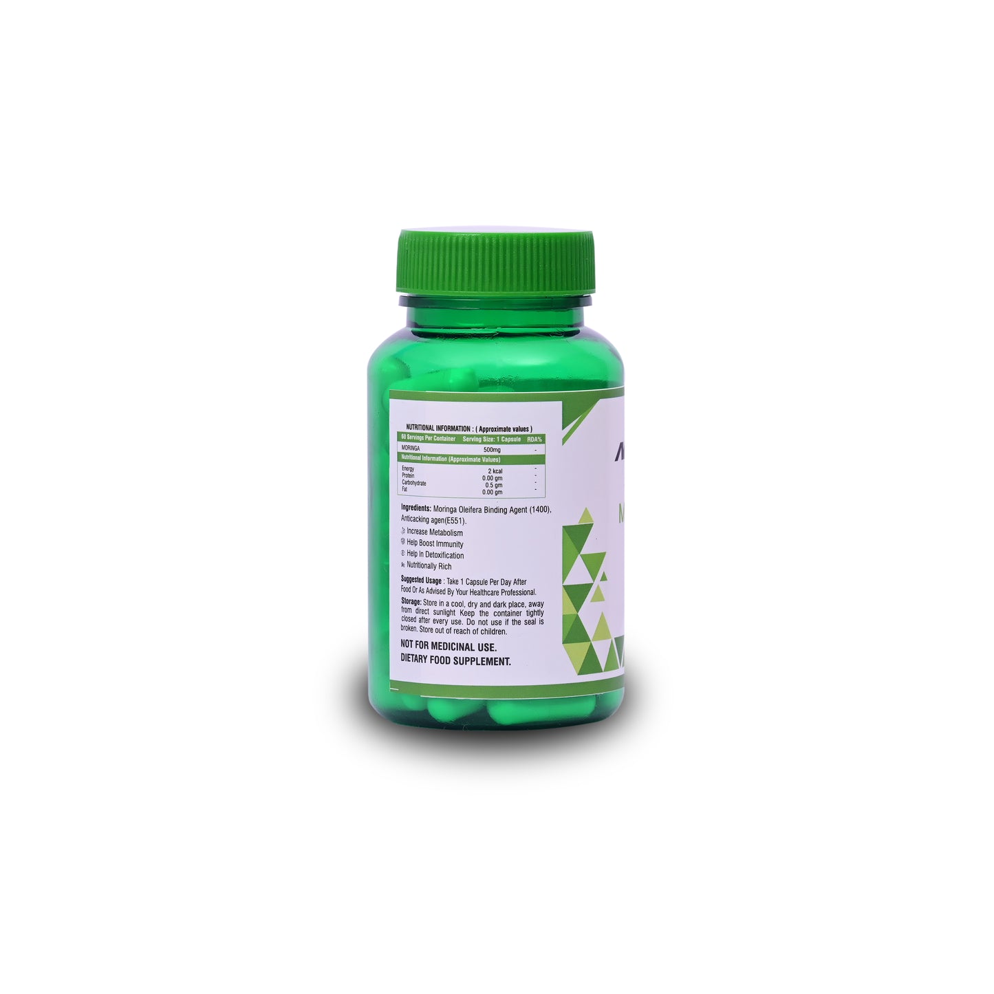 Nextage Nutrition Moringa Capsules for Immunity, Energy & Daily Wellness – 60 Capsules