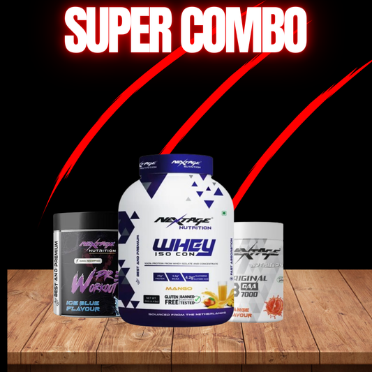 SUPER COMBO(WHEY ISOCON,PREWORKOUT AMINOS,MULTIVITAMINS)