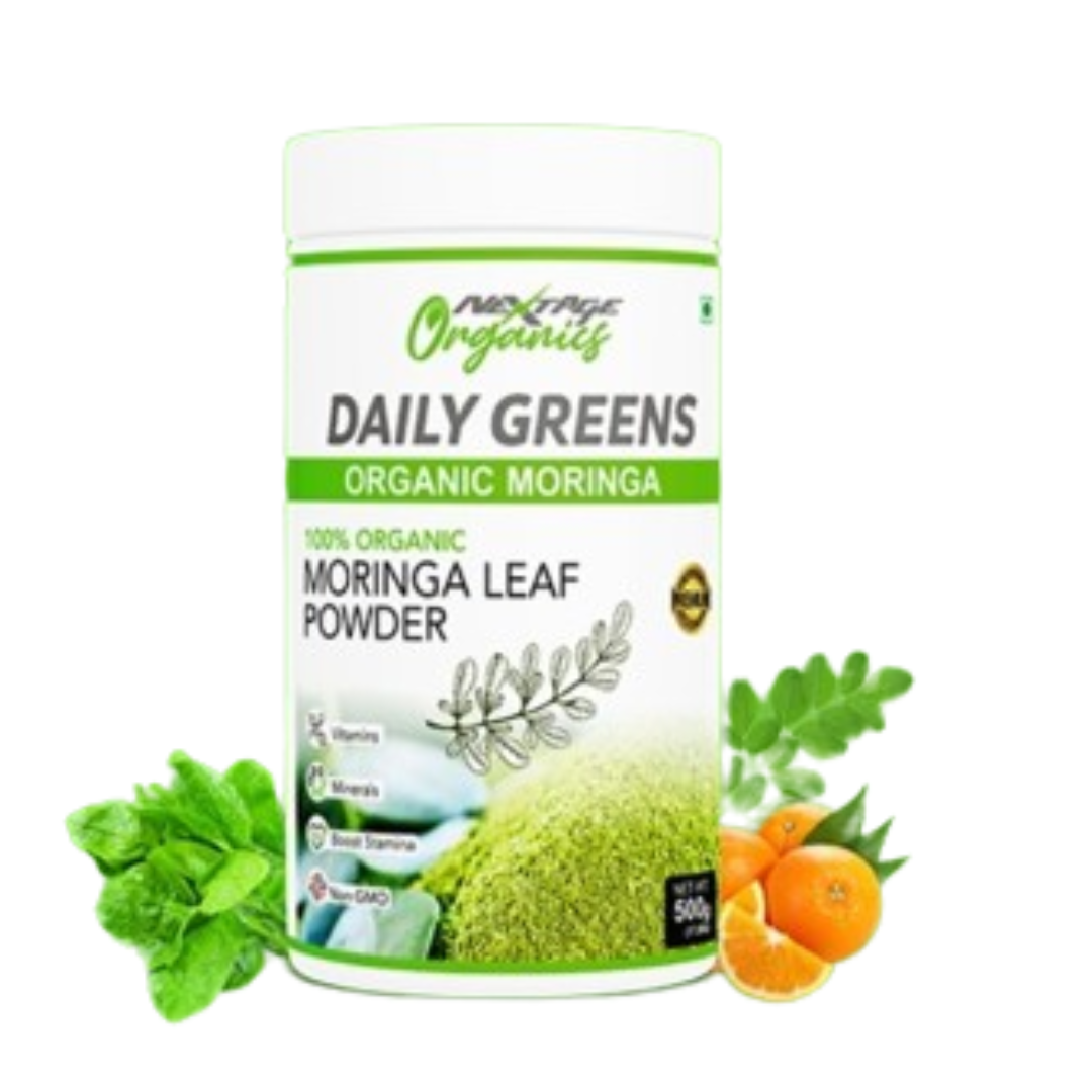 DAILY GREENS ORGANIC MORINGA.