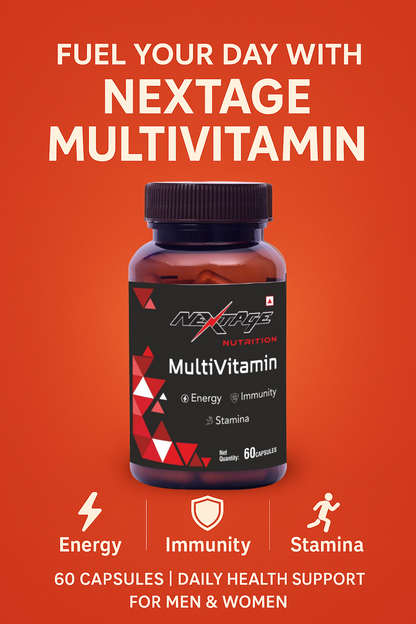 Nextage Nutrition Multivitamin Capsules for Energy, Immunity & Stamina – 60 Capsules